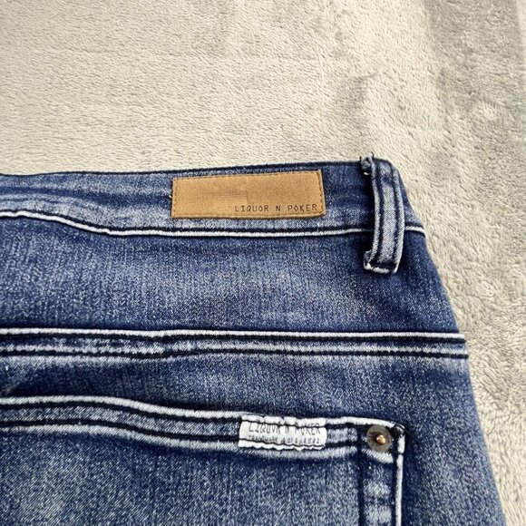 Liquor n Poker Women's 34X25 Denim Jeans Ripped Hip Hop Rapper Rock Rebellious - Picture 13 of 14